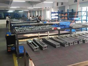 3 Corner of sliding table module assembly workshop